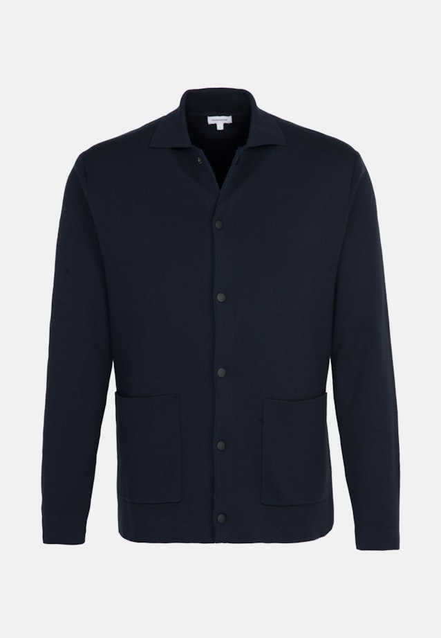 Gerader Schnitt (Normal-Fit) Cardigan Uni in Dunkelblau |  Seidensticker Onlineshop