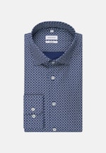 Shaped Business Shirt Print in Medium Blue |  Seidensticker Onlineshop