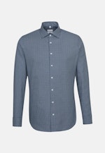 Shaped Business Shirt Print in Medium Blue |  Seidensticker Onlineshop