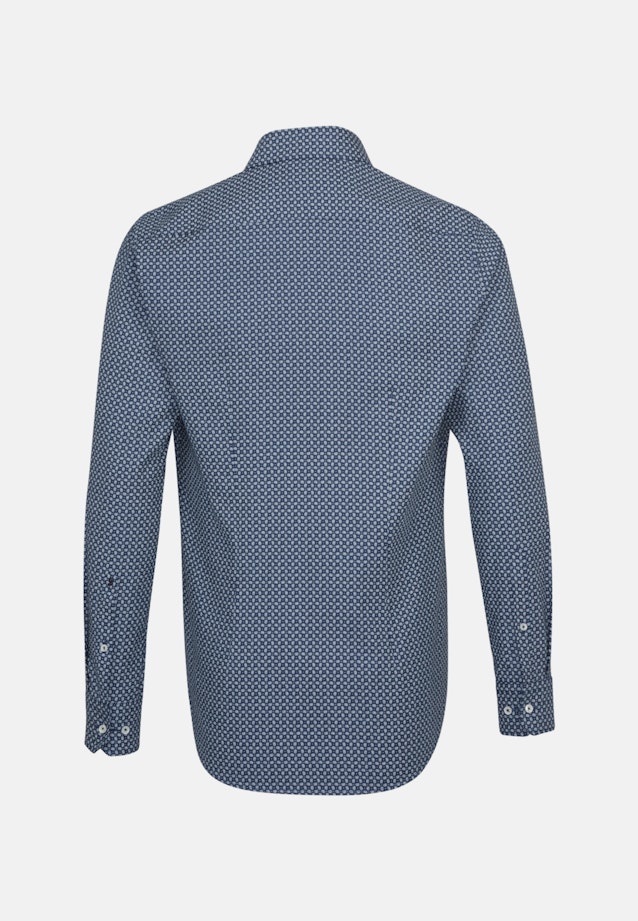 Structure Business Shirt in Shaped with Kent-Collar and extra long sleeve in Medium Blue |  Seidensticker Onlineshop