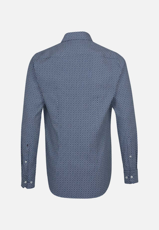 Shaped Business Shirt Print in Medium Blue |  Seidensticker Onlineshop