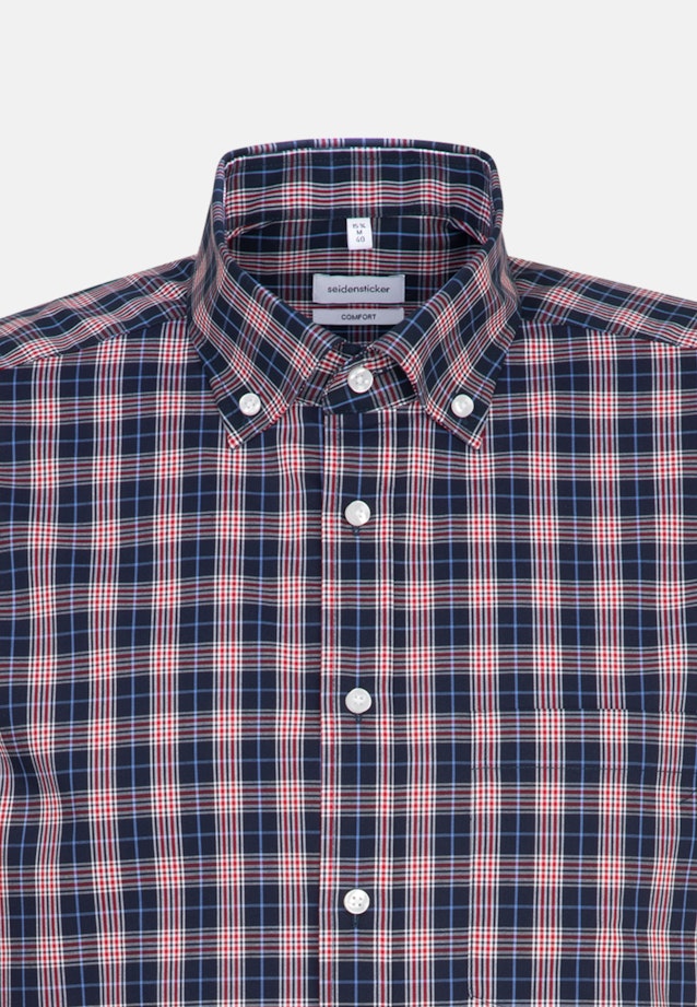 Non-iron Poplin Short sleeve Business Shirt in Comfort with Button-Down-Collar in Red |  Seidensticker Onlineshop