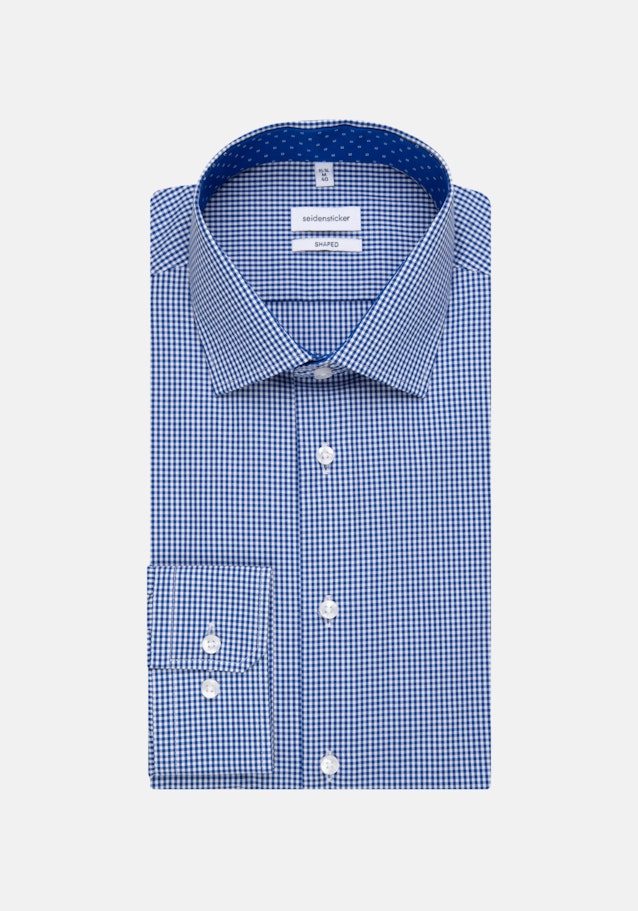 Bügelfreies Popeline Business Hemd in Shaped mit Kentkragen in Mittelblau |  Seidensticker Onlineshop