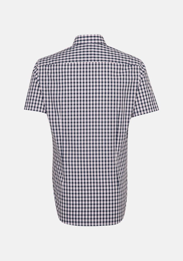Non-iron Popeline Korte mouwen Business overhemd in Shaped with Button-Down-Kraag in Donkerblauw |  Seidensticker Onlineshop
