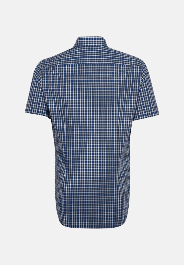Non-iron Popeline Korte mouwen Business overhemd in Shaped with Button-Down-Kraag in Middelmatig Blauw |  Seidensticker Onlineshop