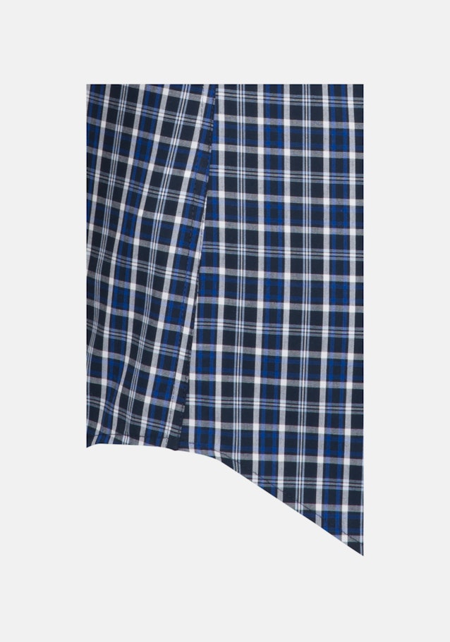 Bügelfreies Popeline Kurzarm Business Hemd in Shaped mit Button-Down-Kragen in Mittelblau |  Seidensticker Onlineshop