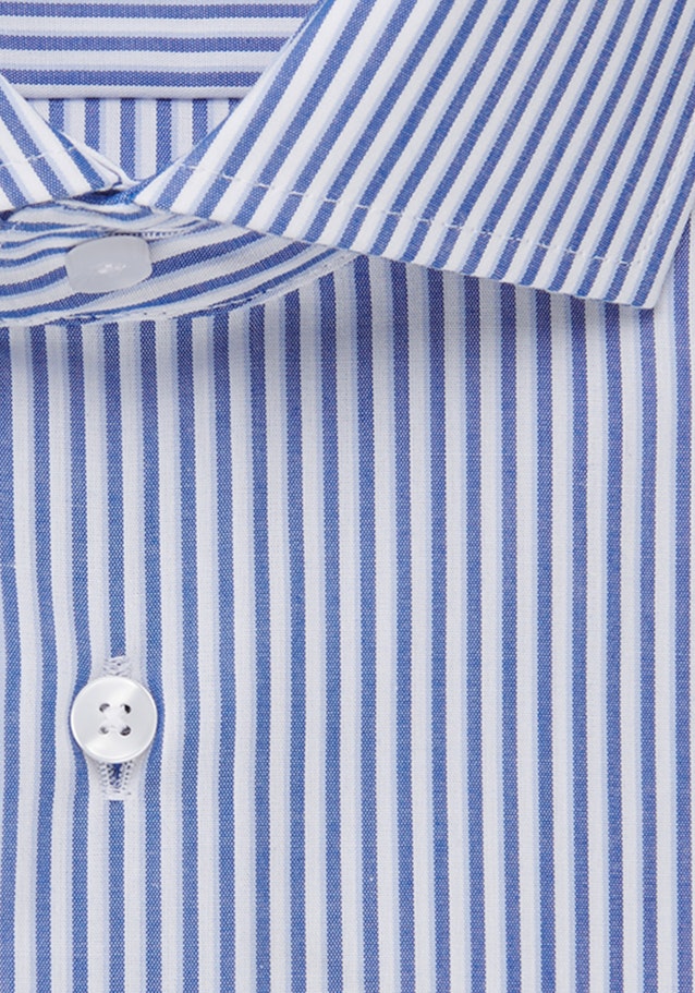 Non-iron Poplin Business Shirt in Shaped with Kent-Collar in Medium Blue |  Seidensticker Onlineshop