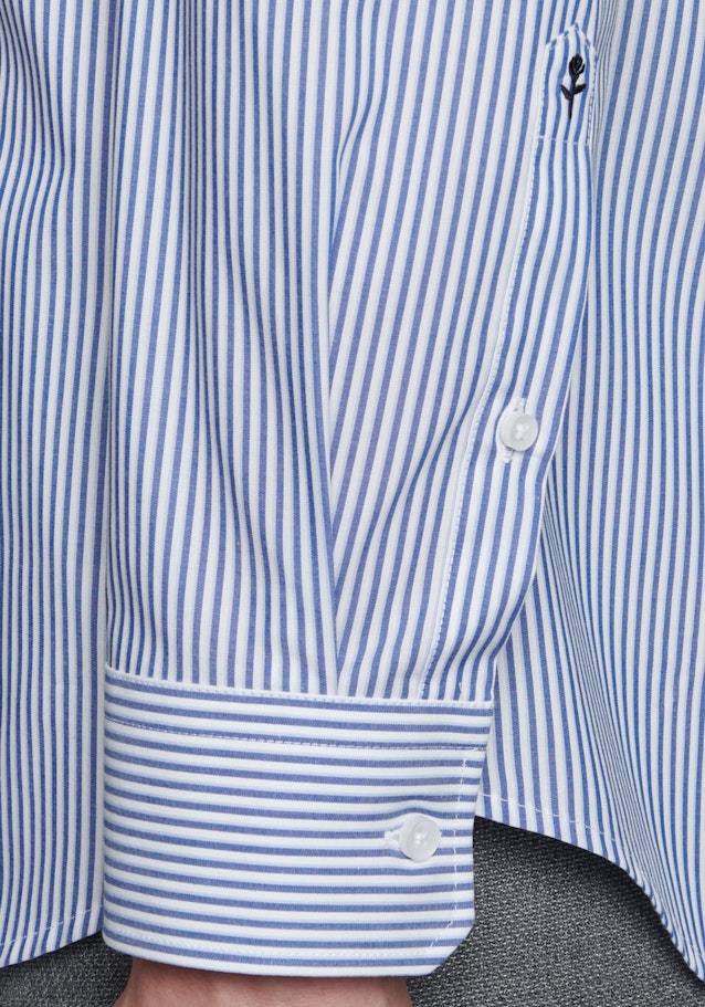 Shaped Business Shirt Stripes in Medium Blue | Seidensticker Onlineshop