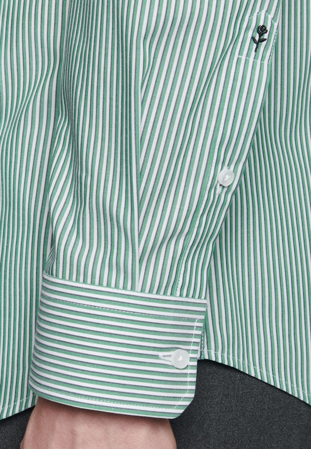 Bügelfreies Popeline Business Hemd in Shaped mit Kentkragen in Grün |  Seidensticker Onlineshop