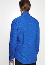 Shaped Business Hemd Druck in Mittelblau |  Seidensticker Onlineshop