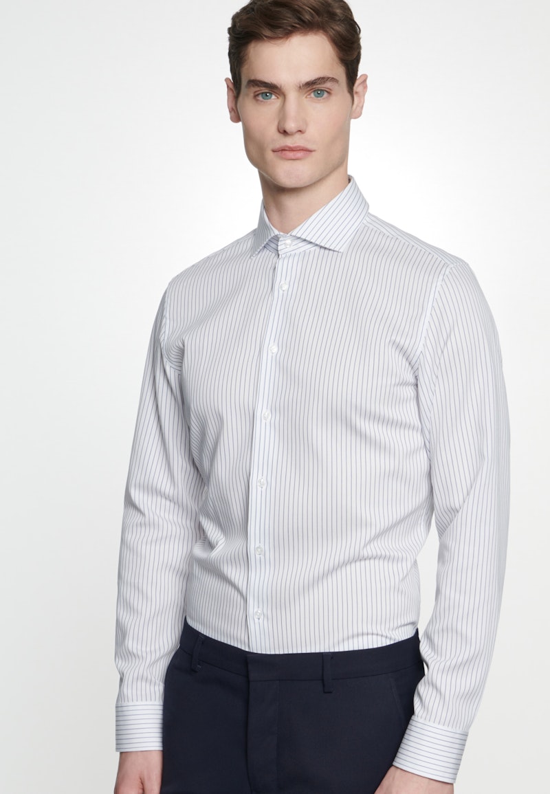 Easy-iron Cotele Business Shirt in Slim with Kent-Collar