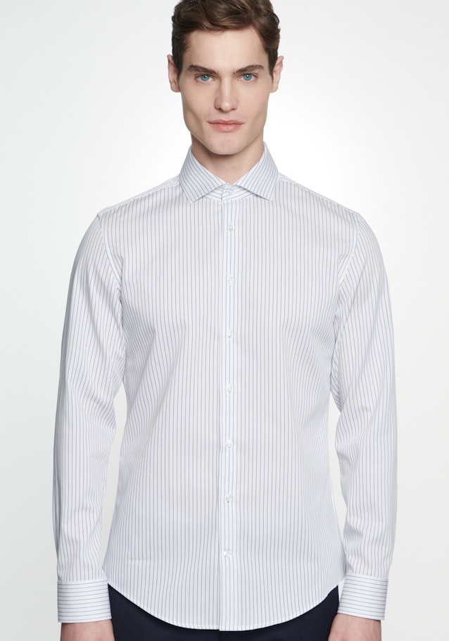 Bügelleichtes Cotele Business Hemd in Slim mit Kentkragen in Weiß |  Seidensticker Onlineshop