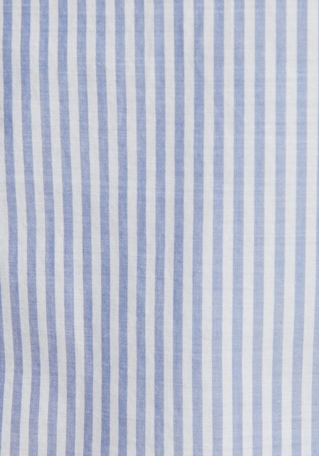 Lange mouwen Voile Shirtblouse in Middelmatig Blauw |  Seidensticker Onlineshop