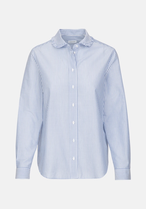 Long sleeve Voile Shirt Blouse in Medium Blue |  Seidensticker Onlineshop