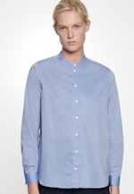 Regular fit Stehkragenbluse Uni in Hellblau |  Seidensticker Onlineshop