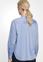 Regular fit Stehkragenbluse Uni in Hellblau |  Seidensticker Onlineshop