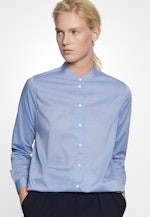 Regular fit Stehkragenbluse Uni in Hellblau |  Seidensticker Onlineshop
