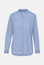 Regular fit Stehkragenbluse Uni in Hellblau |  Seidensticker Onlineshop