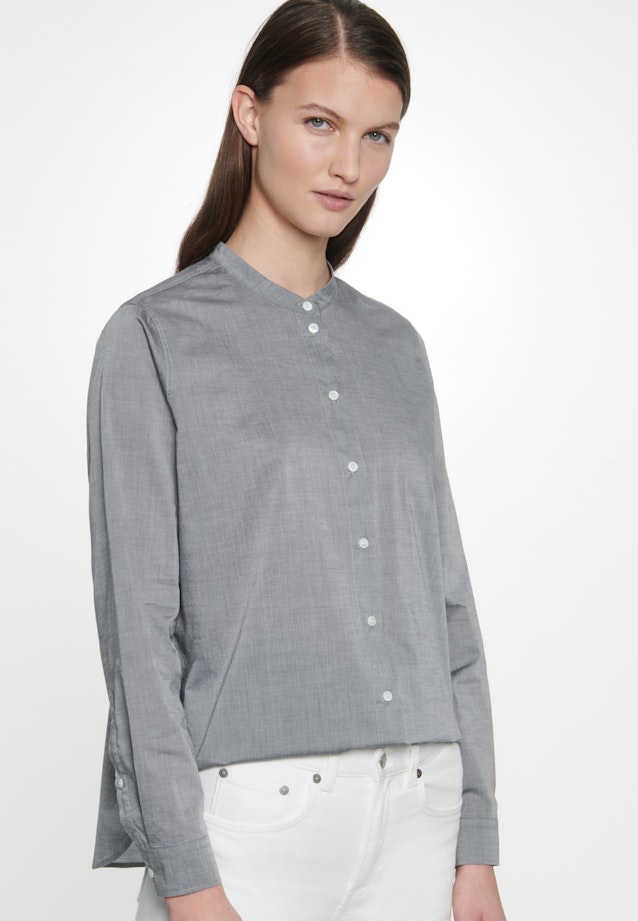 Stand-Up Blouse Uni in Grey |  Seidensticker Onlineshop