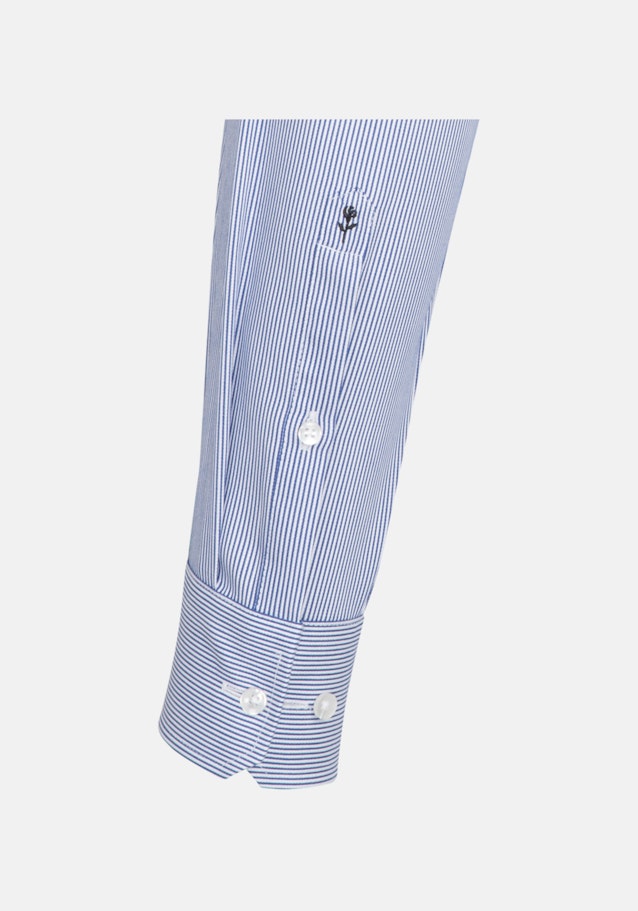 Bügelleichtes Cotele Business Hemd in Shaped mit Kentkragen in Mittelblau |  Seidensticker Onlineshop