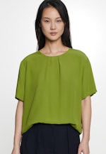 Regular fit Shirtbluse Uni in Grün |  Seidensticker Onlineshop