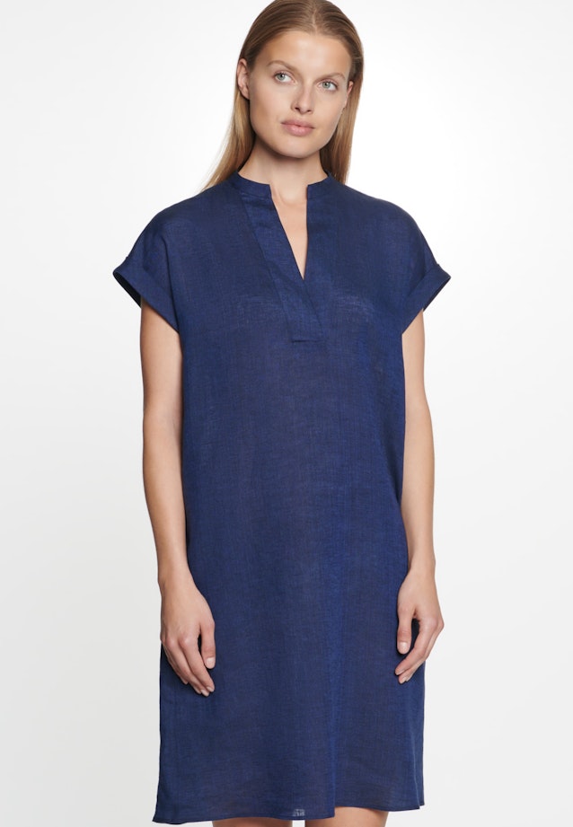 Sleeveless Linen Midi Dress in Dark Blue |  Seidensticker Onlineshop