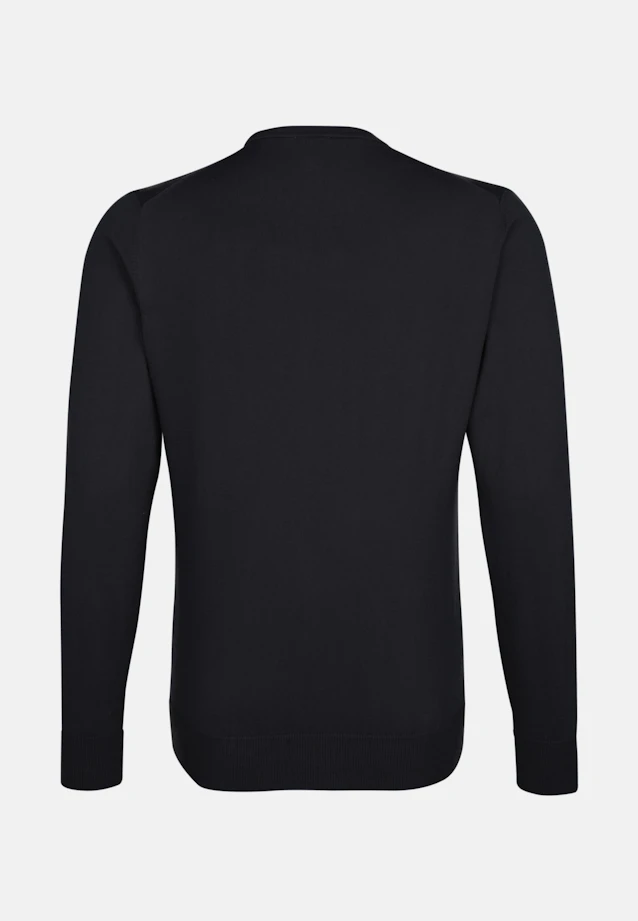 Gerader Schnitt (Normal-Fit) Pullover Uni in Schwarz |  Seidensticker Onlineshop