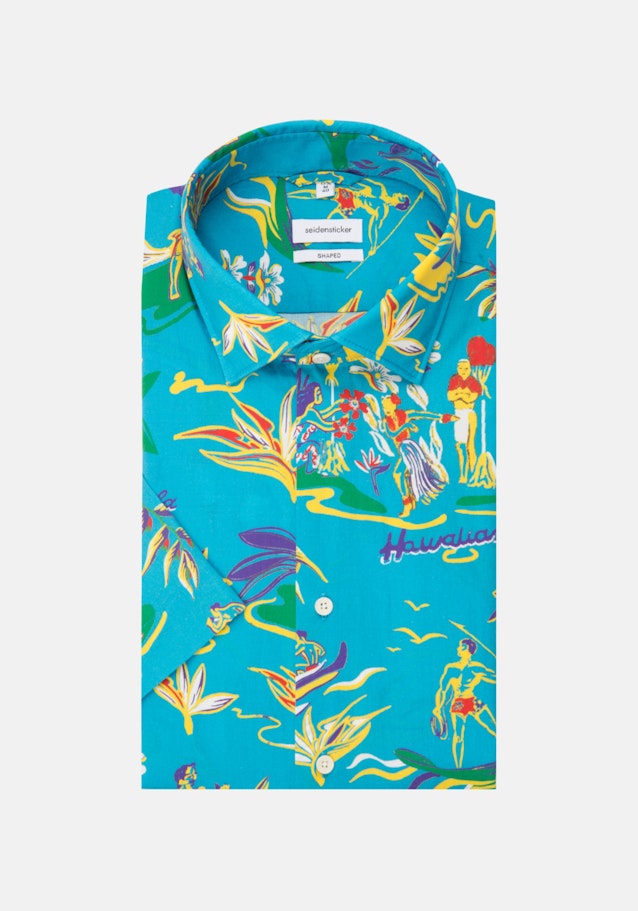 Chemise Business Shaped Manche courte Col Kent in Turquoise |  Seidensticker Onlineshop