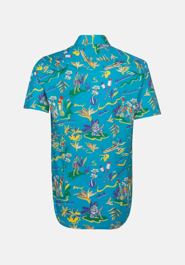 Poplin Short sleeve Business Shirt in Shaped with Kent-Collar in Turquoise |  Seidensticker Onlineshop