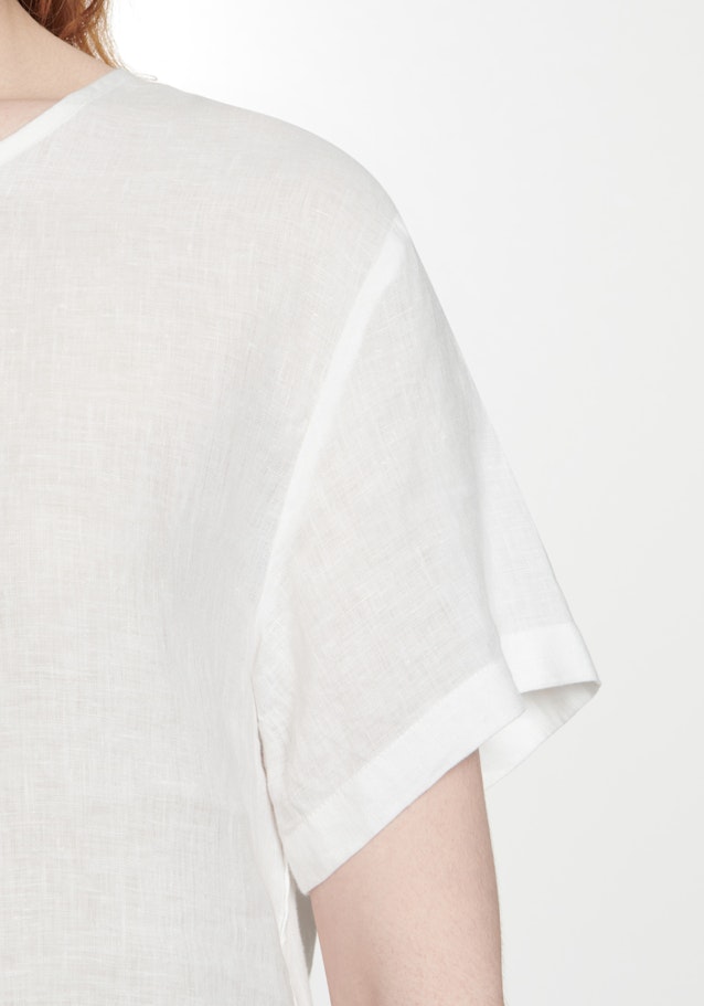 Short sleeve Linen Shirt Blouse in Ecru |  Seidensticker Onlineshop