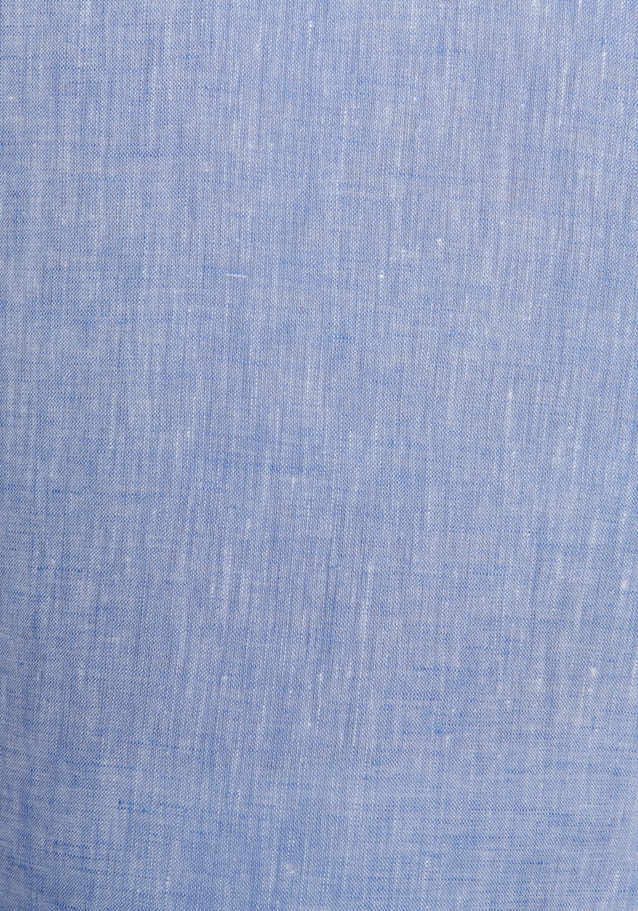 Short sleeve Linen Shirt Blouse in Medium Blue |  Seidensticker Onlineshop