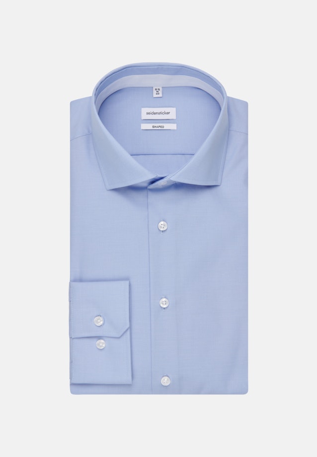 Non-iron Fil a fil Business Shirt in Shaped with Kent-Collar in Light Blue |  Seidensticker Onlineshop