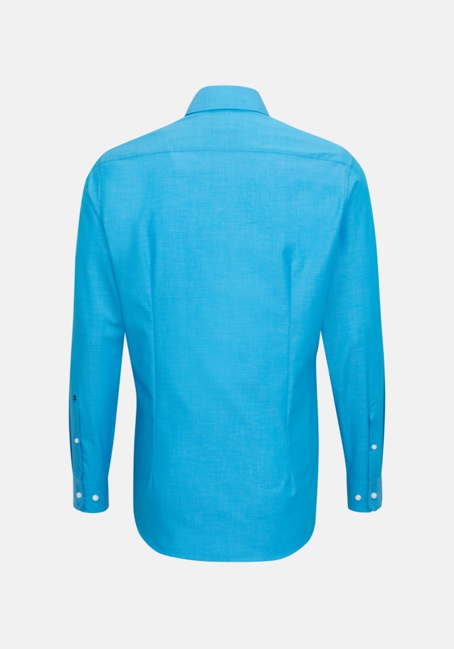 Non-iron Fil a fil Business overhemd in Shaped with Kentkraag in Turquoise/Petrol |  Seidensticker Onlineshop