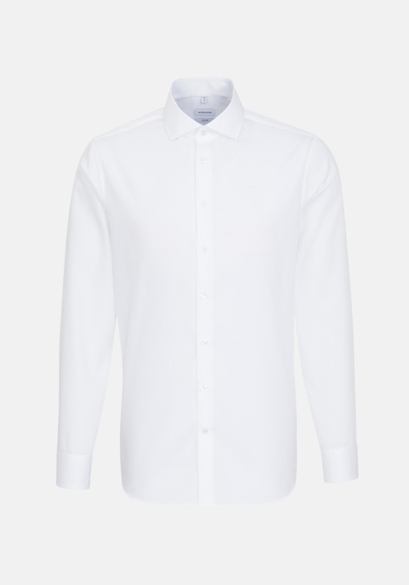 Bügelleichtes Cotele Business Hemd in Shaped mit Kentkragen in Weiß |  Seidensticker Onlineshop