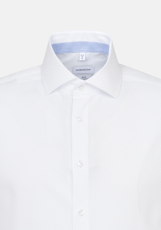 Poplin Short sleeve Business Shirt in Slim with Kent-Collar in White |  Seidensticker Onlineshop