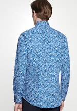 Slim Business Hemd Floral in Türkis/Petrol |  Seidensticker Onlineshop