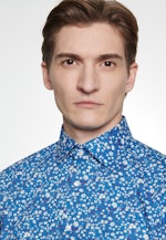 Slim Business Hemd Floral in Türkis/Petrol |  Seidensticker Onlineshop