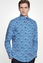 Shaped Business Hemd Floral in Türkis/Petrol |  Seidensticker Onlineshop