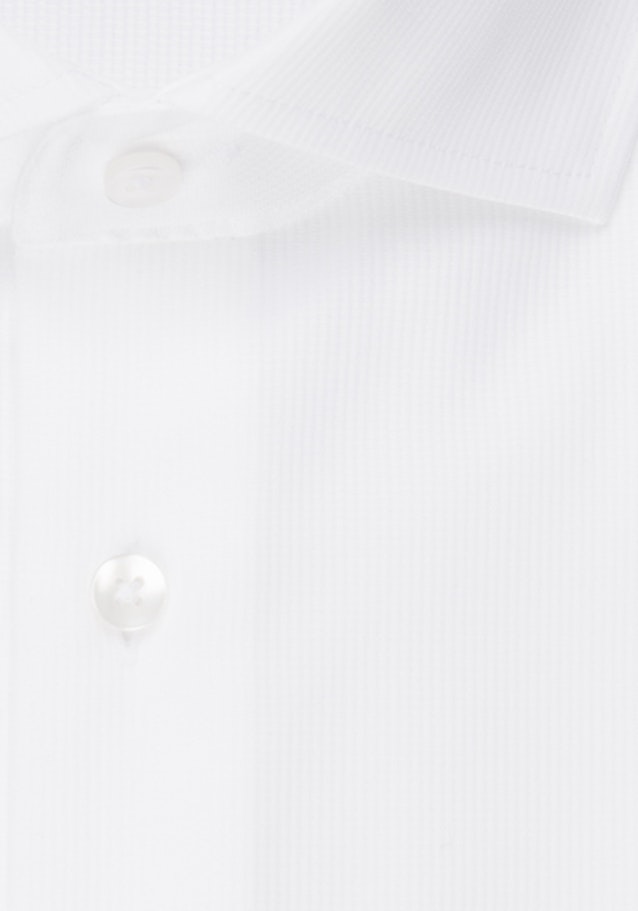 Chemise Business Regular Côtélé Col Kent in Blanc |  Seidensticker Onlineshop