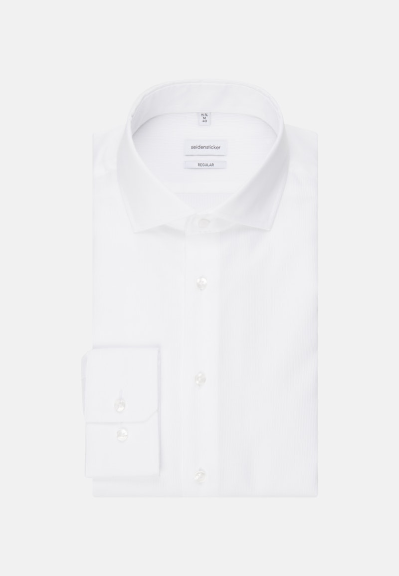 Easy-iron Cotele Business Shirt in Regular with Kent-Collar
