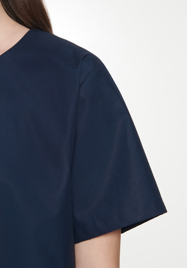 Short sleeve Poplin Shirt Blouse in Dark Blue |  Seidensticker Onlineshop