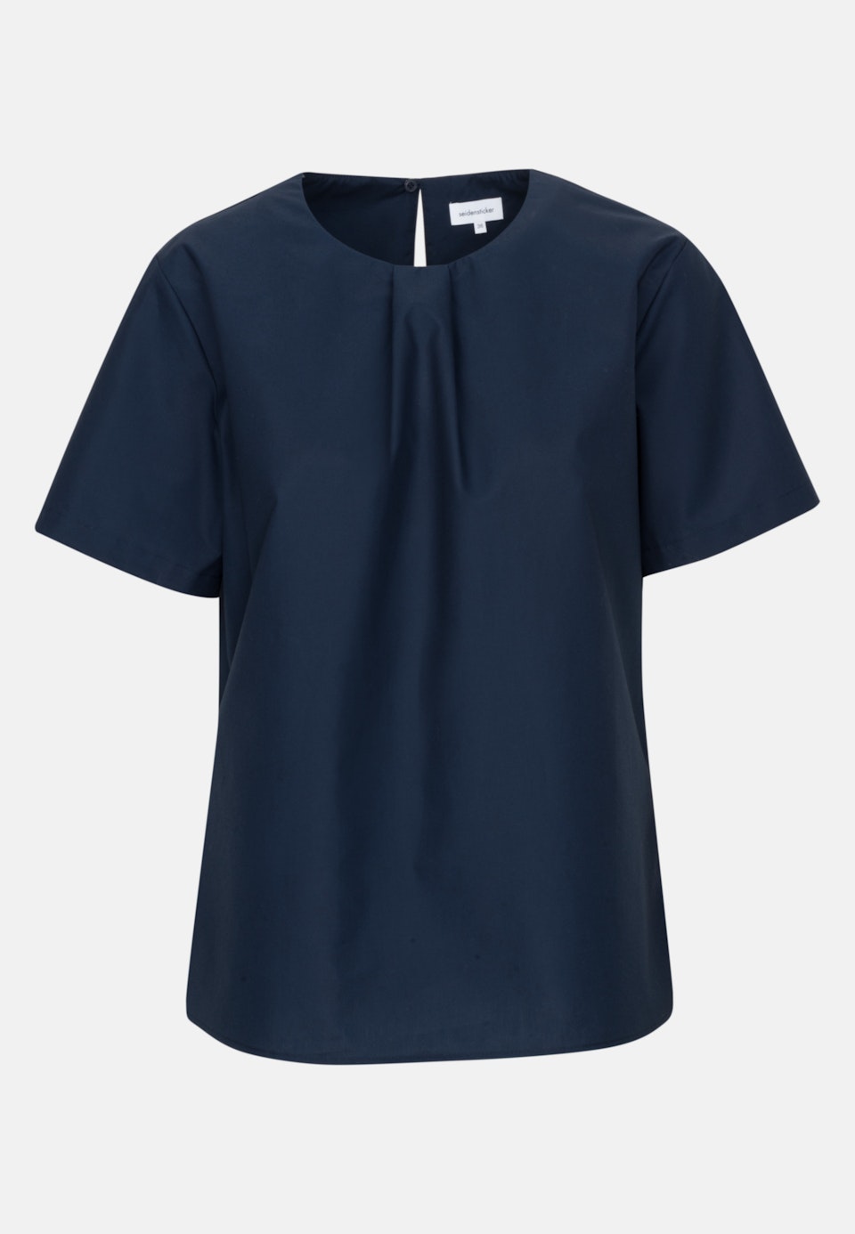 Kurzarm Popeline Shirtbluse in Dunkelblau |  Seidensticker Onlineshop