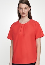 Short sleeve Poplin Shirt Blouse in Red |  Seidensticker Onlineshop