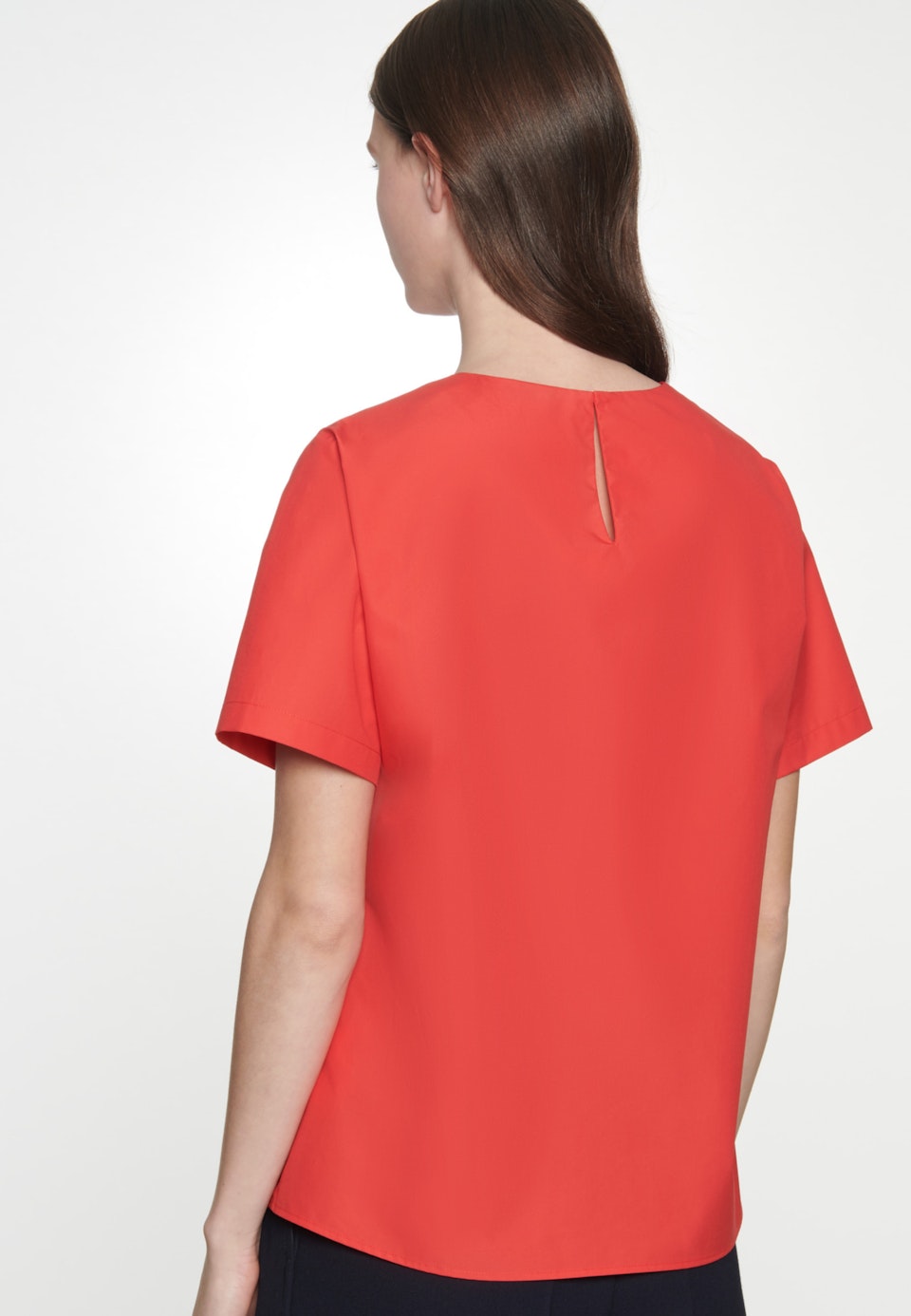 Kurzarm Popeline Shirtbluse in Rot |  Seidensticker Onlineshop