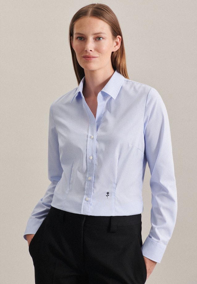 Collar Shirt Blouse in Light Blue |  Seidensticker Onlineshop