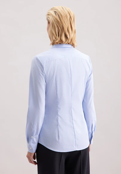Hemdbluse mit Abnähern slim fit in Hellblau |  Seidensticker Onlineshop