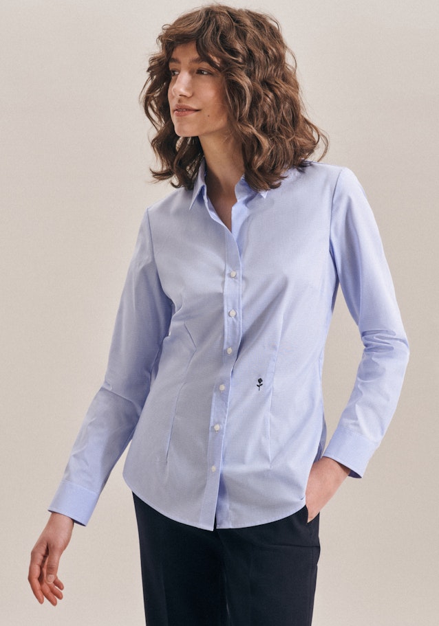 Non-iron Popeline Shirtblouse in Lichtblauw | Seidensticker Onlineshop
