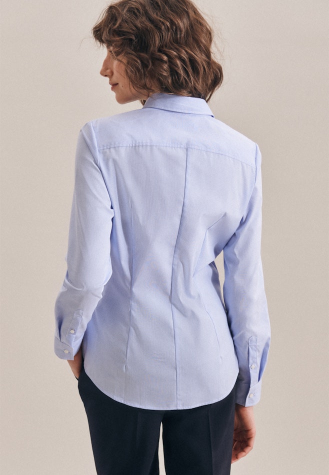 Non-iron Poplin Shirt Blouse in Light Blue | Seidensticker online shop