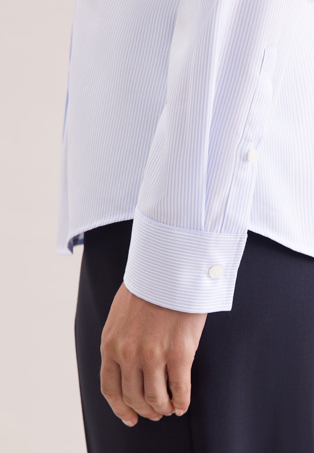Hemdbluse mit Abnähern slim fit in Bleu Clair |  Seidensticker Onlineshop