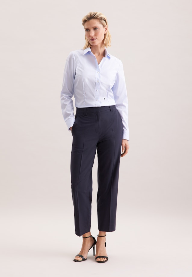 Hemdbluse mit Abnähern slim fit in Bleu Clair |  Seidensticker Onlineshop